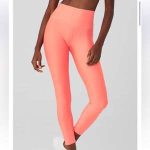 Alo Yoga Airlift Legging and Advantage Bra set in Candy Orange